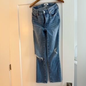 PAIGE Cindy High Rise Ankle Straight Jeans